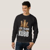 Sweatshirt Jeu d'échecs de jeu Kubb Yard jeu jeu King Kub (Devant entier)