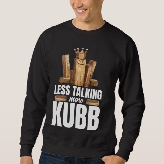Sweatshirt Jeu d'échecs de jeu Kubb Yard jeu jeu King Kub (Devant)