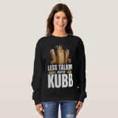 Sweatshirt Jeu d'échecs de jeu Kubb Yard jeu jeu King Kub (Devant entier)