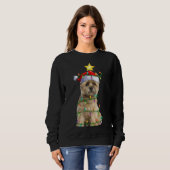 Sweatshirt Jeu d'éclairage de Noël correspondant Père Noël Ca (Devant entier)