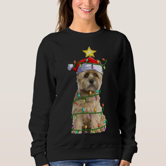 Sweatshirt Jeu d'éclairage de Noël correspondant Père Noël Ca (Devant)