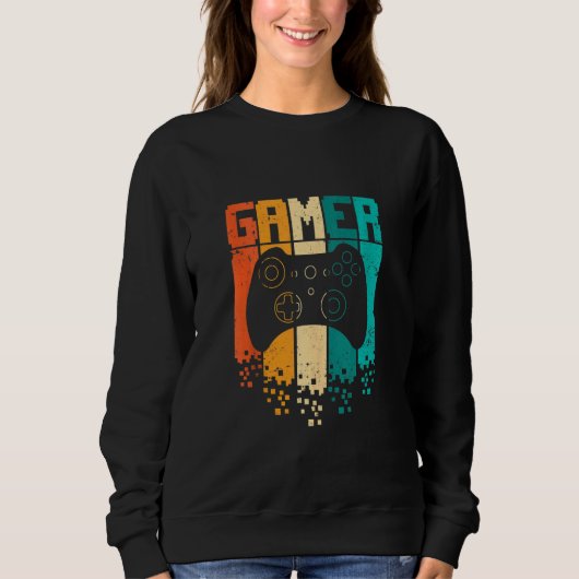 Sweatshirt Jeu Garçons Hommes Ados Jeu Retro Jeux Vidéo Vint (Devant)