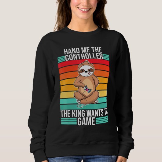 Sweatshirt Jeu Mains Moi Le Contrôleur King Console Gamer (Devant)