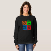 Sweatshirt Jeu Manger Dormir Jeu Répéter Jeu T (Devant entier)