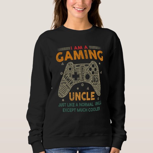 Sweatshirt Jeu Oncle Vidéo Jeux pour oncle (Devant)