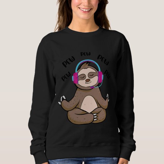 Sweatshirt Jeu Pew Gamer Sloth (Devant)