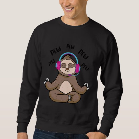 Sweatshirt Jeu Pew Gamer Sloth (Devant)