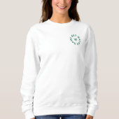 Sweatshirt Jeu Set Match Green Monogram Dames Tennis Blanc (Devant)