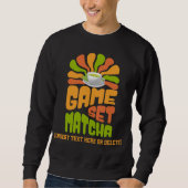 Sweatshirt JEU SET MATCHA Fun Latte Boisson (Devant)