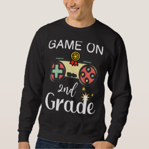 Sweatshirt Jeu Sur L'Équipe Cool De 2E Année De Gamer Retour