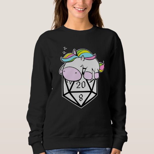 Sweatshirt Jeu Tabletop Dice Unicorn Dice RPG (Devant)