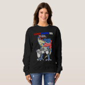 Sweatshirt Jeu vidéo 4 juillet T Rex Dinosaur Amerisaurus (Devant entier)