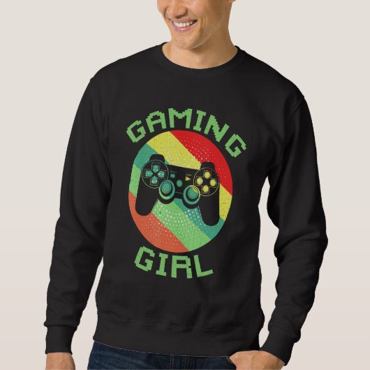 Sweatshirt Jeu Vidéo Jeu Joueuse Joueuse Retro Vintage (Devant)