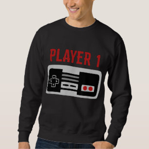 Sweatshirt Jeu vidéo Matching Family Player 1