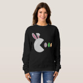 Sweatshirt Jeu Vidéo Oeufs de lapin Drôle Joueur de Pâques Ga (Devant entier)