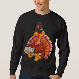 Sweatshirt Jeu Vidéo Thanksgiving Turquie Gamer Boys Kids Tee