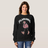 Sweatshirt Jeu vintage de style de promenade flamingo (Devant entier)