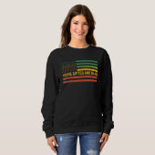 Sweatshirt Jeune Ed Et Noir Histoire Us Drapeau Amérique Afri (Devant entier)