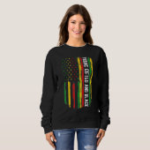 Sweatshirt Jeune et Noir American Pride Noir Histoire Mo (Devant entier)