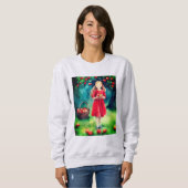 Sweatshirt Jeune fille dans un Apple Orchard (Devant entier)