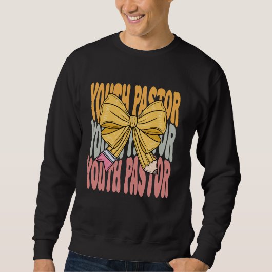 Sweatshirt Jeune Pasteur Coquette Super Bow Cute Funny Back t (Devant)