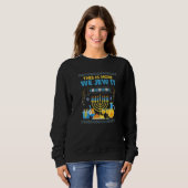 Sweatshirt Jewish Hanukkah Menorah This Is How We Jew It (Devant entier)
