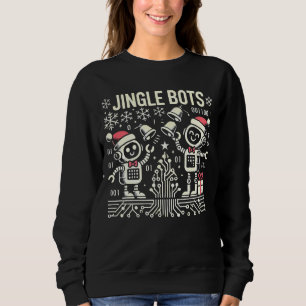 Sweatshirt Jingle Bots Festive Robots de vacances avec chapea