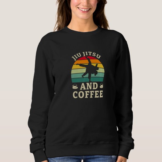 Sweatshirt Jiu Jitsu And Coffee Brazilian Jiu Jitsu BJJ MMA P (Devant)