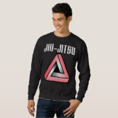 Sweatshirt Jiu Jitsu Spray Peinture Gracie Triangle Mixed mar (Devant entier)