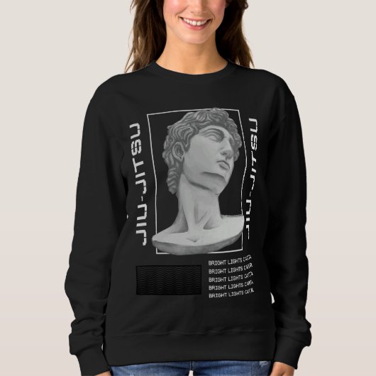 Sweatshirt Jiu Jitsu Statue Head MMA Wrestling BJJ Boxing (Devant)