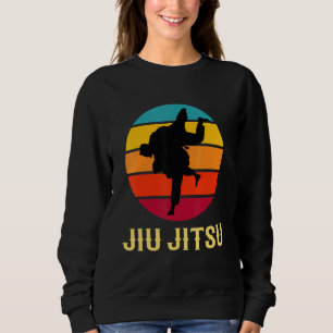 Sweatshirt Jiu Jitsu Vintage Sunset Arts Martiaux Style