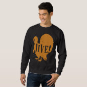 Sweatshirt Jive Thanksgiving Turkey Day Family 70's (Devant entier)