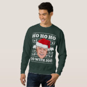 Sweatshirt Joe Biden Vilain Chandail de Noël Aller avec Joe (Devant entier)