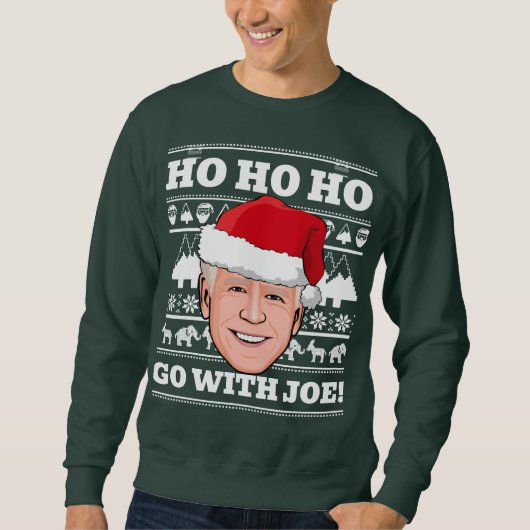 Sweatshirt Joe Biden Vilain Chandail de Noël Aller avec Joe (Devant)