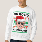 Sweatshirt Joe Biden Vilain Chandail de Noël Aller avec Joe (Devant)