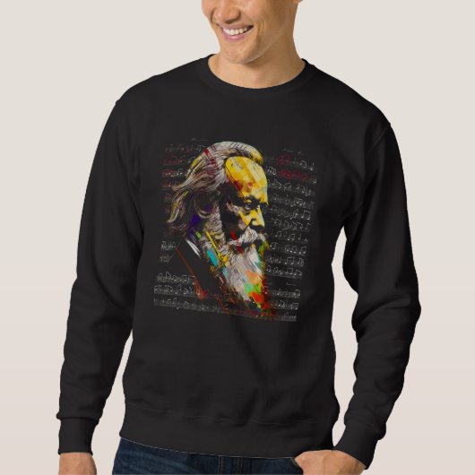 Sweatshirt Johannes Brahms Music Composer Piano (Devant)