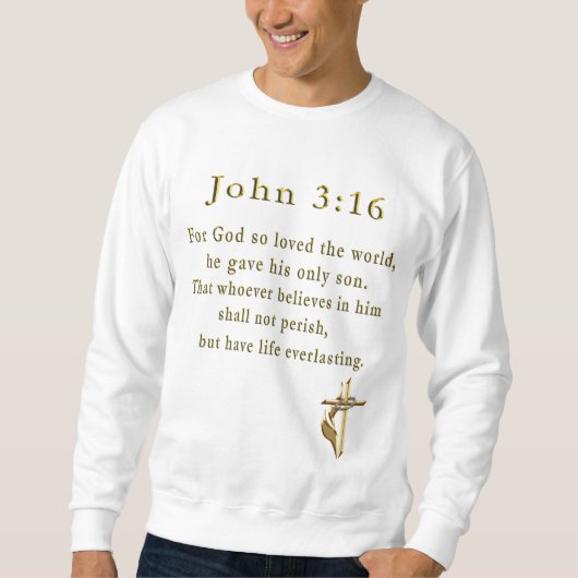 Sweatshirt John 3:16 vêtement chrétien masculin (Devant)