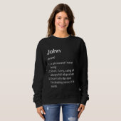 Sweatshirt John Name Definition Funny Dictionnaire (Devant entier)