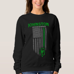 Sweatshirt Johnston Irish Heritage Shamrock Drapeau américain