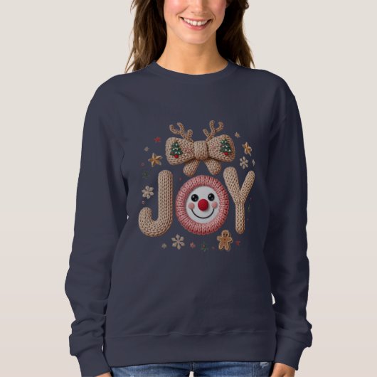 Sweatshirt Joie Tricotée de Fêtes (Devant)