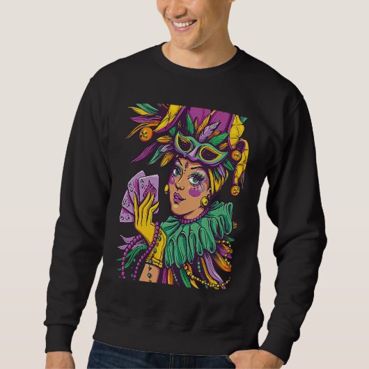 Sweatshirt Joker Mardi Gras Party Parade Shenanigans Carnival (Devant)