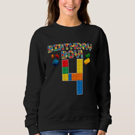 Sweatshirt Joli 4e anniversaire 4 ans Bâtiment Boys (Devant)