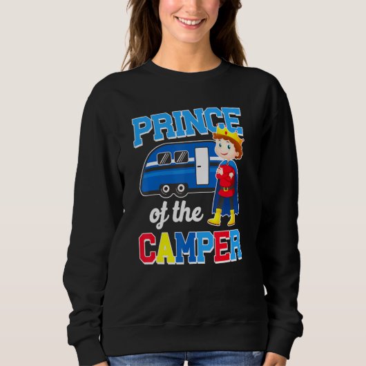Sweatshirt Joli Camping Prince Du Camper Motorhome Famille (Devant)