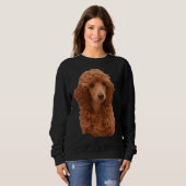 Sweatshirt Joli caniche rouge adorable (Devant entier)