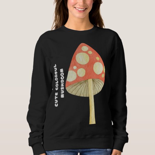 Sweatshirt Joli Champignon Coloré (Devant)