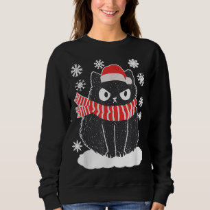 Sweatshirt Joli chat noir Chat Noël Chat de neige Pajama