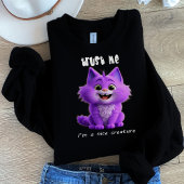 Sweatshirt Joli Chat Violet | Croyez Moi Je Suis une Créature