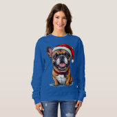 Sweatshirt Joli chien de Noël (Devant entier)