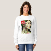 Sweatshirt Joli collage d'art féminin (Devant entier)