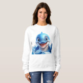 Sweatshirt Joli dauphin souriant (Devant entier)